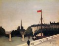 Notre Dame vue de l’Ile Saint Louis du quai Henri IV 1909 Henri Rousseau post impressionnisme Naive primitivisme